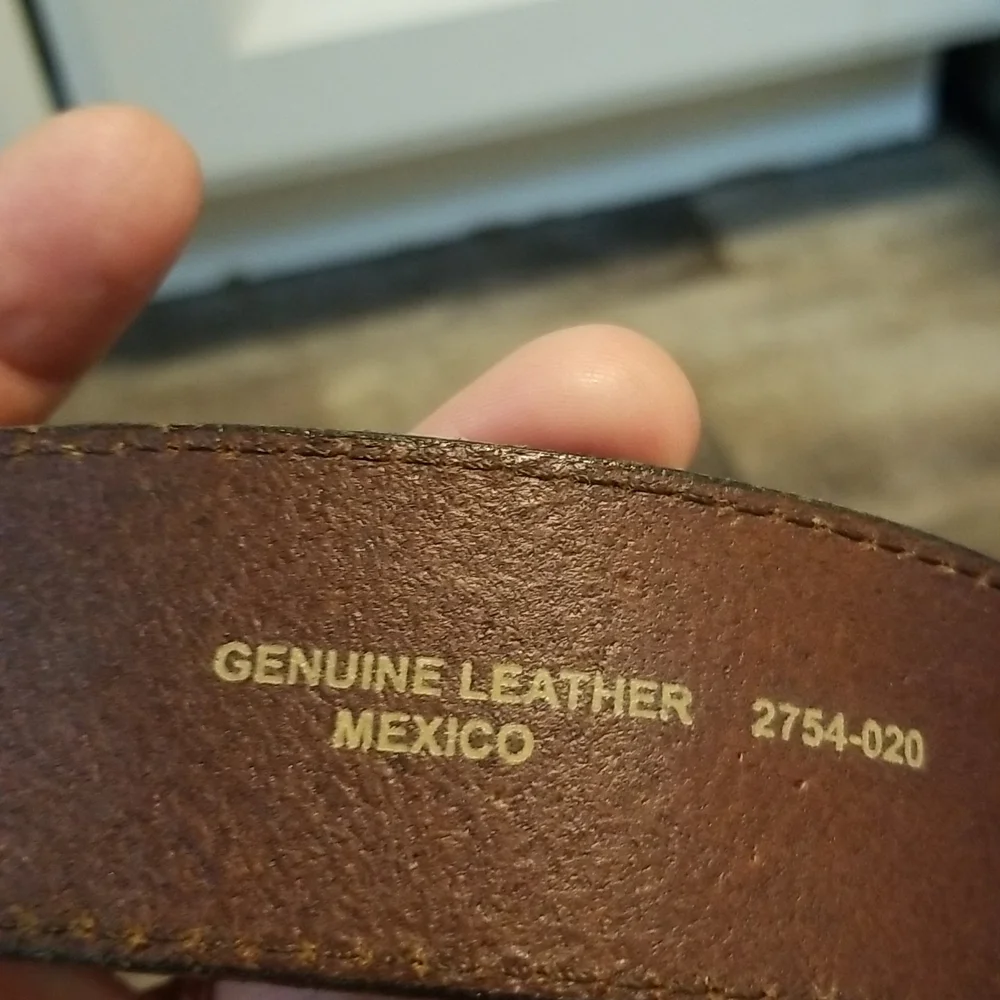 Brown Leather belt size 40 unisex
